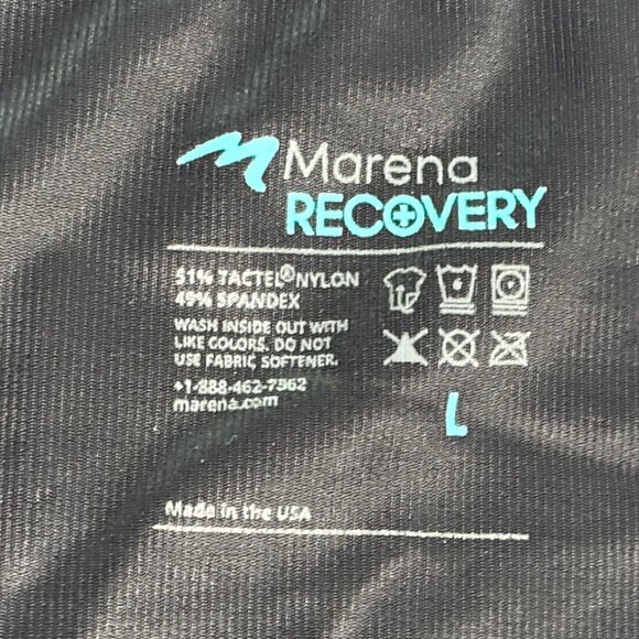 Marena Recovery Post Op Short Sleeve Zip-Up Compression Shirt Size Large Black - Picture 5 of 8